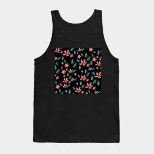 Beautiful Crayons Hand Drawn Flower Pattern Background Seamless Tank Top